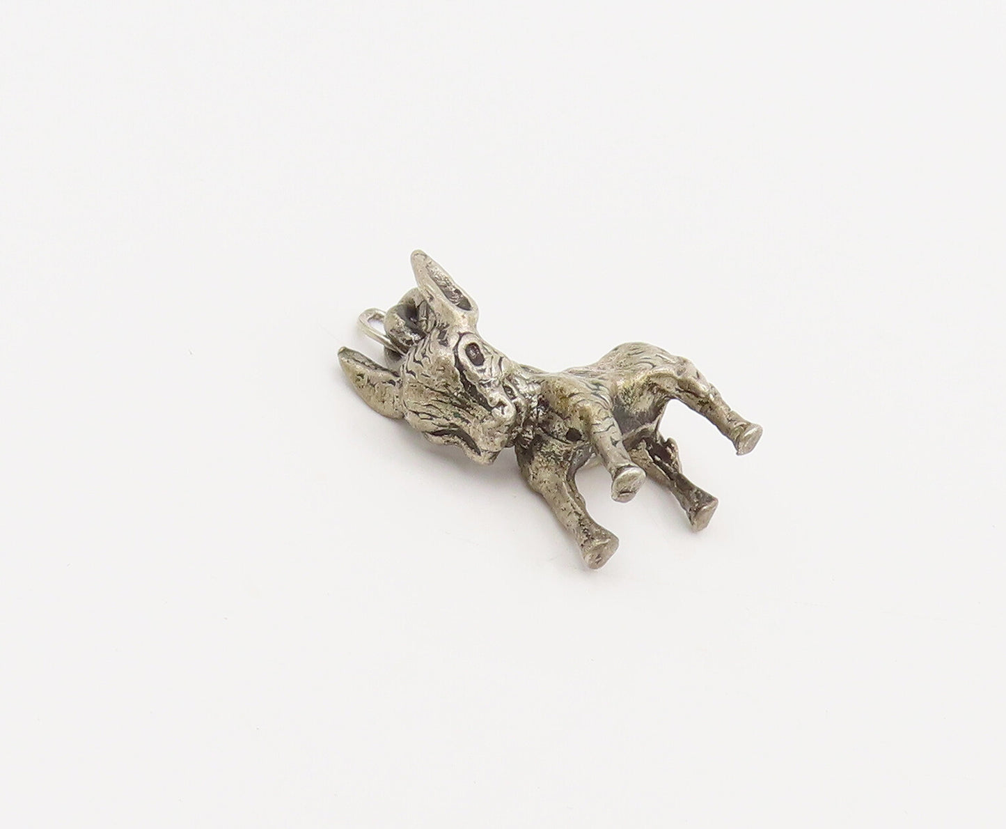 925 Sterling Silver  Vintage Mini 3D Carved Baby Cow Charm Pendant PT22237
