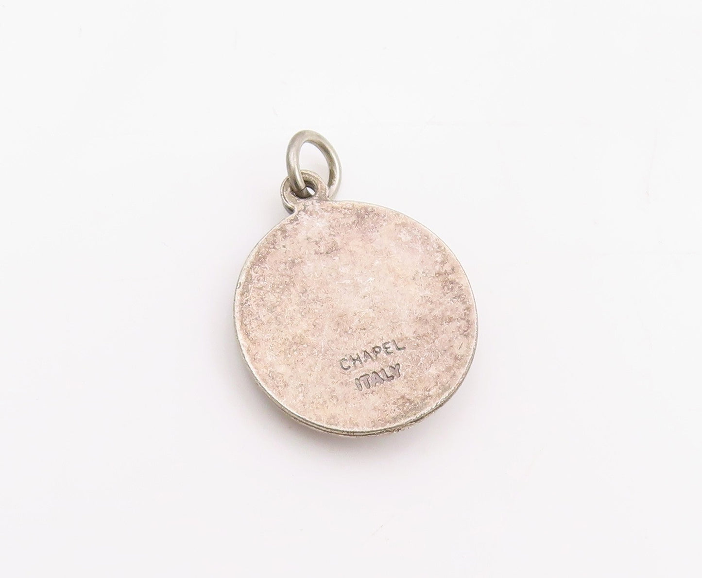 925 Sterling Silver Vintage Pendant Saint Donald Religious Medallion  PT25462