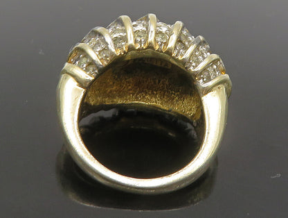 PANETTA 925 Silver  Vintage Shiny White Topaz Dome Band Ring Sz 6.5  RG23946