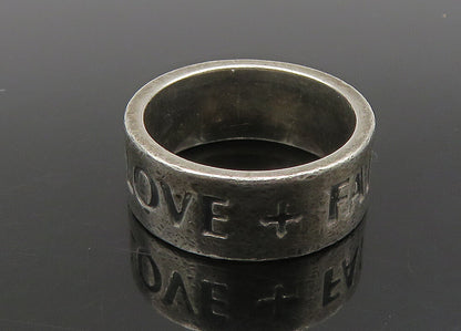 JAMES AVERY 925 Silver  Vintage Faith Hope & Love Band Ring Sz 6  RG23106