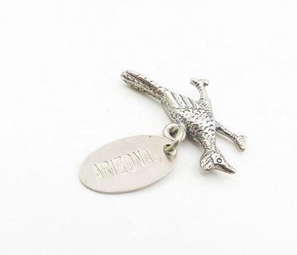 925 Sterling Silver  Vintage Petite Road Runner Bird Arizona Pendant  PT6407