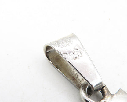 925 Sterling Silver  Vintage Shiny Open Religious Cross Drop Pendant  PT7668
