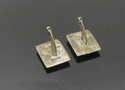 JOHN HARDY 925 Sterling Silver  Vintage Floral Cutout Square Cufflinks  TR2785