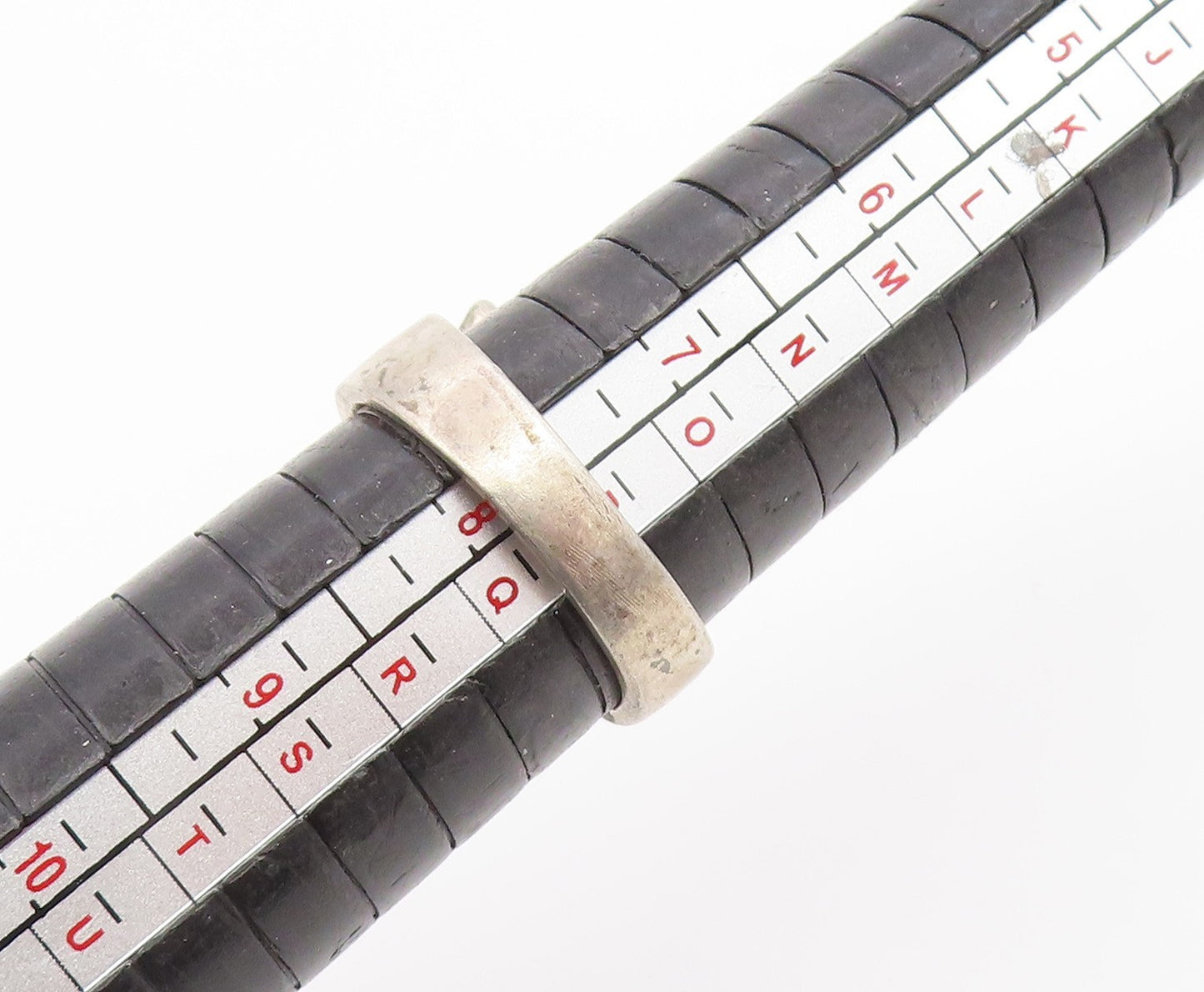925 Sterling Silver Vintage Ring Classic Carved Sphynx Cat Band  Sz 8  RG36899