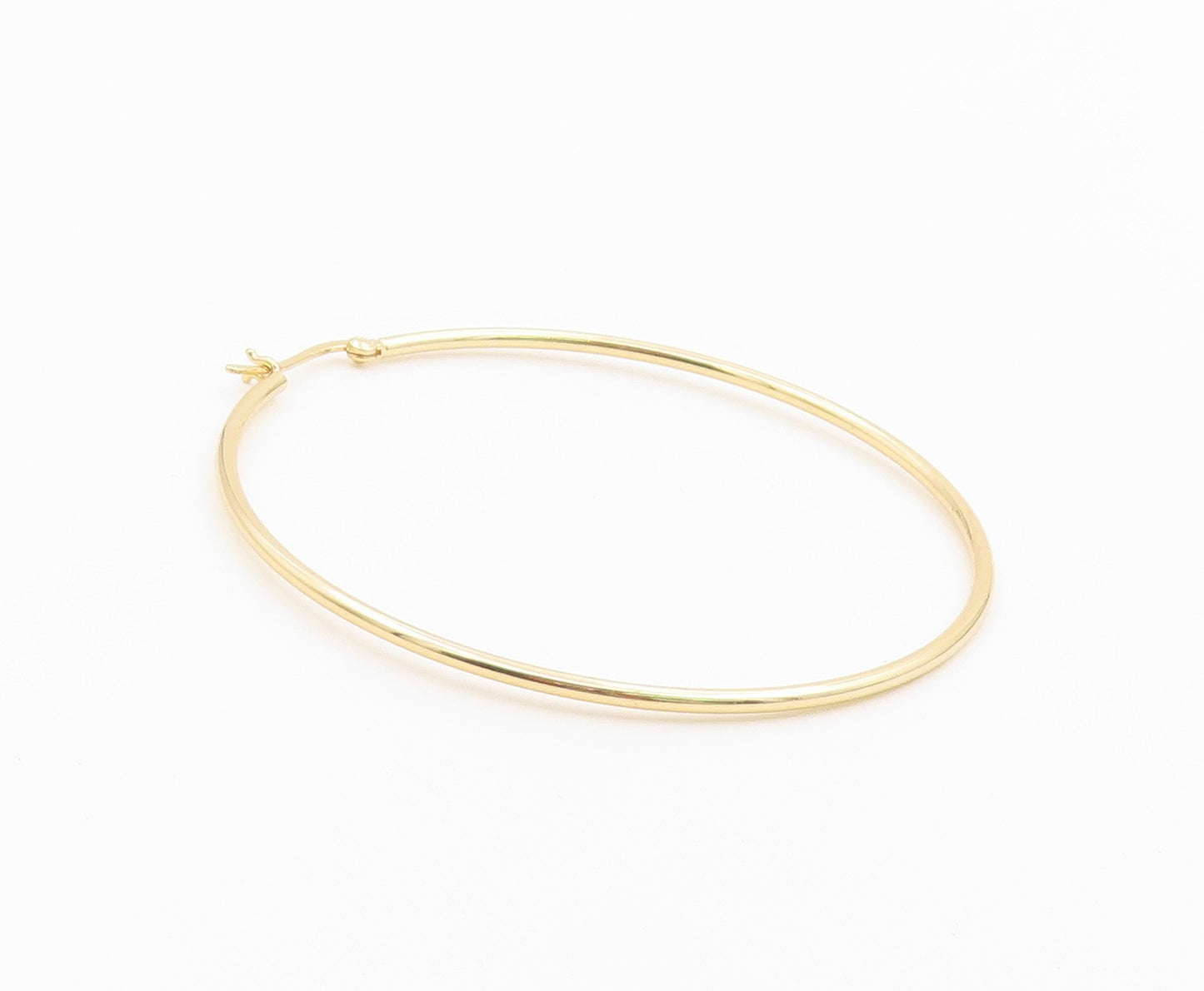 925 Sterling Silver Vintage Earrings Gold Plated Minimalist Large Hoops  EG14424
