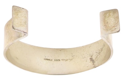 925 Sterling Silver Vintage Bracelet HANS HANSEN DENMARK Minimalist Cuff BT11093