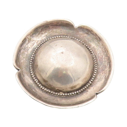 925 Sterling Silver Vintage Brooch Dark Tone European Carved Hat  BP11526