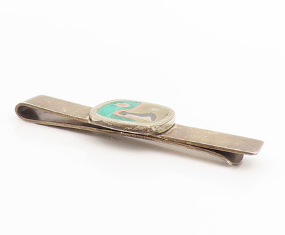 925 Sterling Silver Vintage Tie Clip MEXICO Modernist Geometric Design  TR4027