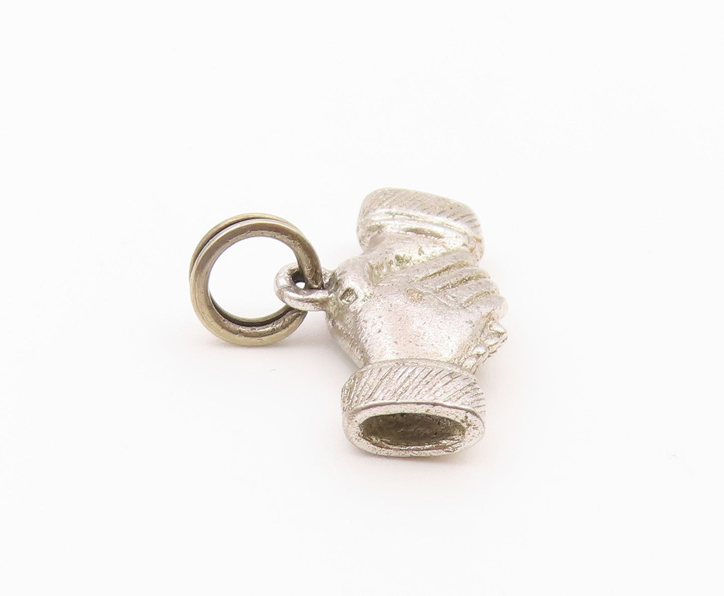 925 Sterling Silver  Vintage Shiny Petite Handshake Motif Pendant  PT18884