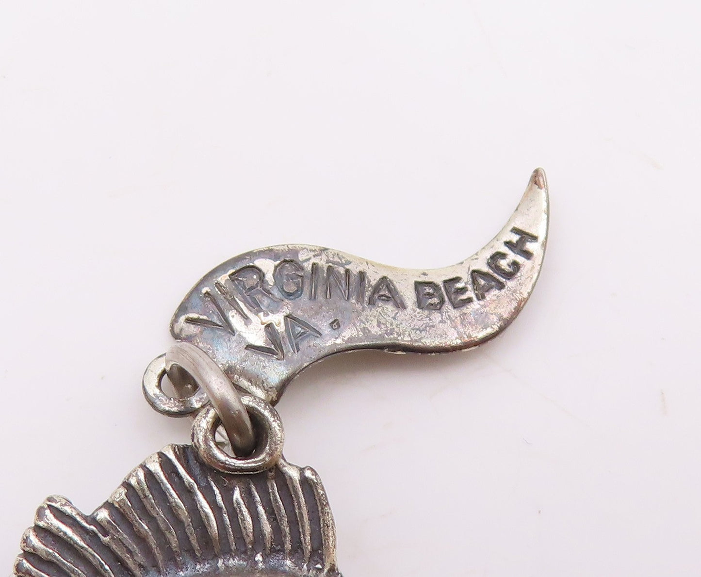 925 Sterling Silver  Vintage Virginia Beach Sailfish Charm Pendant  PT21783