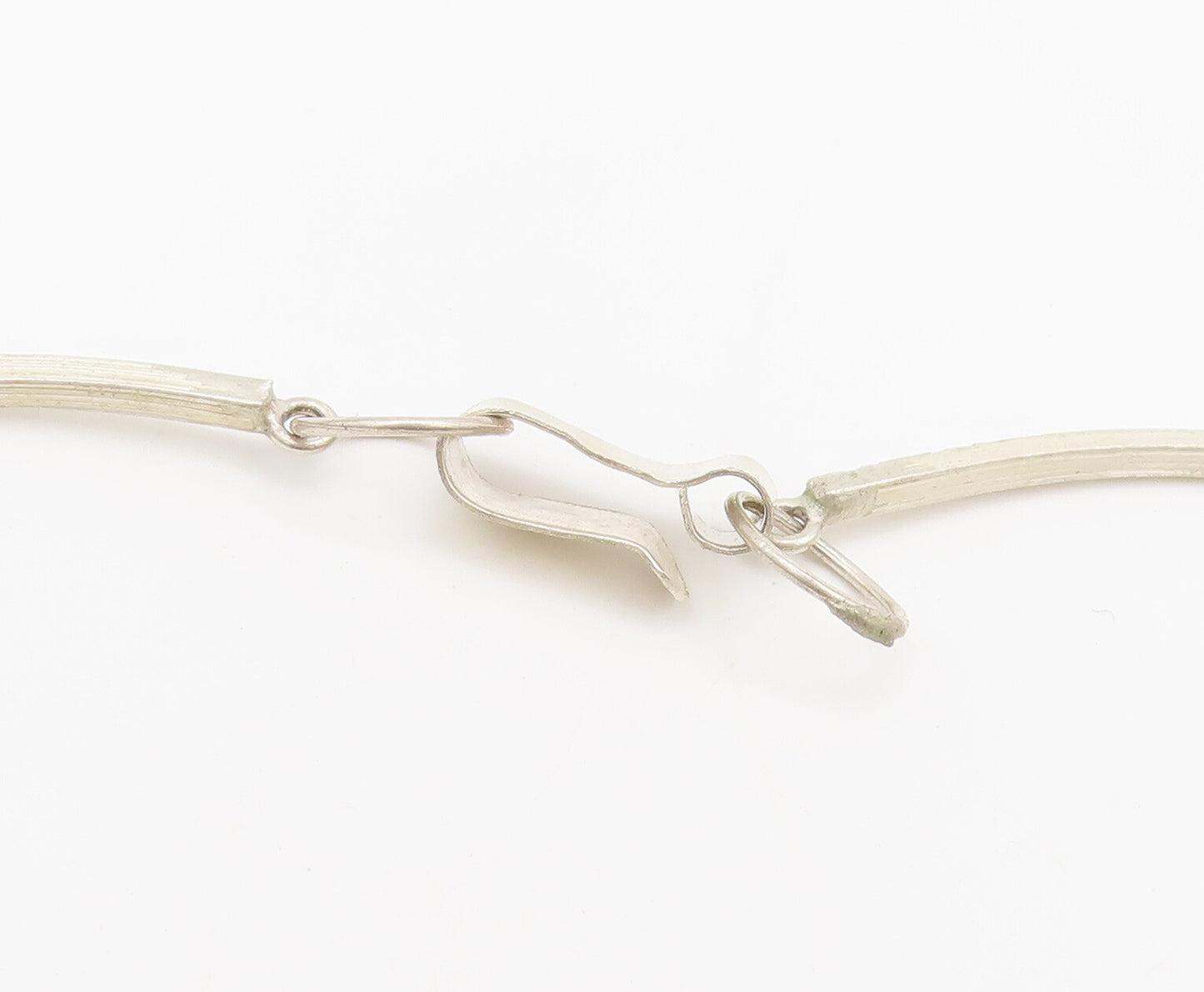 925 Sterling Silver  Vintage Dangling Charm Solid Beaded Necklace  NE4080