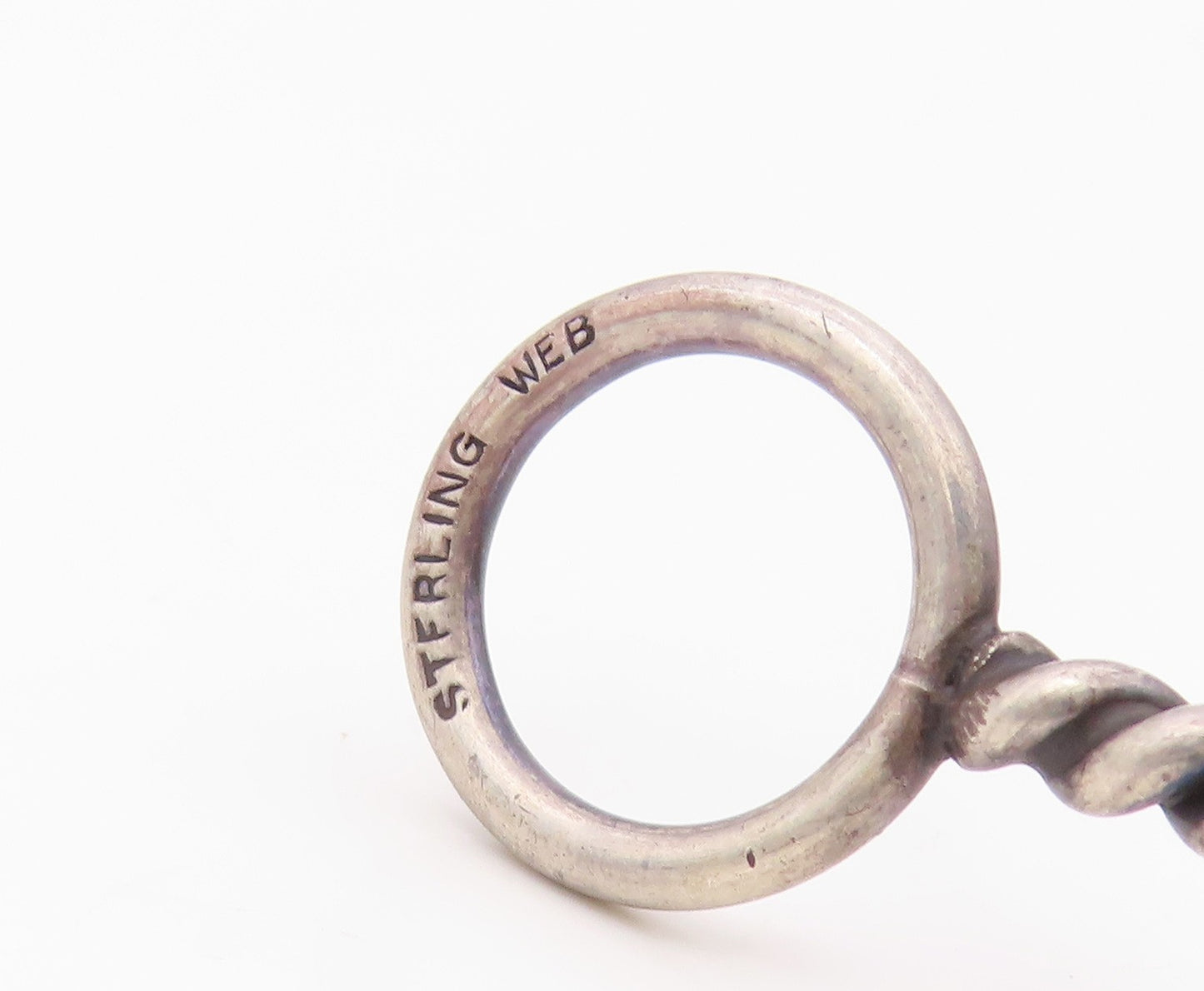 WEB 925 Sterling Silver  Vintage Antique Etched Baby Toy (RATTLES)  TR2739