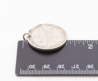 925 Sterling Silver  Vintage Antique United States Half Dollar Pendant  PT7396