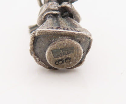 925 Sterling Silver Vintage Pendant HAYWARD April Fairy Angel Charm  PT23637