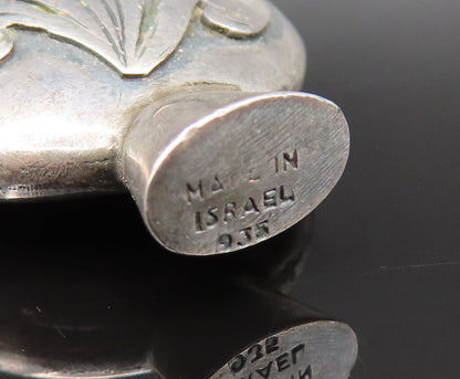 ISRAEL 925 Silver  Vintage Carnelian Perfume Bottle Brooch Pin (OPENS)  BP9886