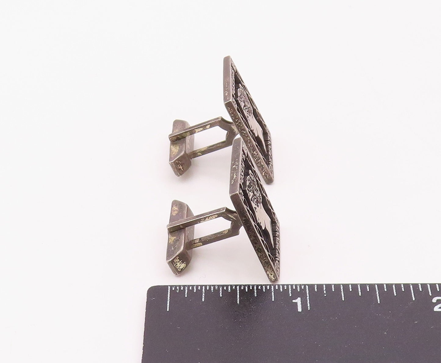 FENWICK & SAILORS 925 Silver  Vintage One Penny Postage Stamp Cufflinks TR3283