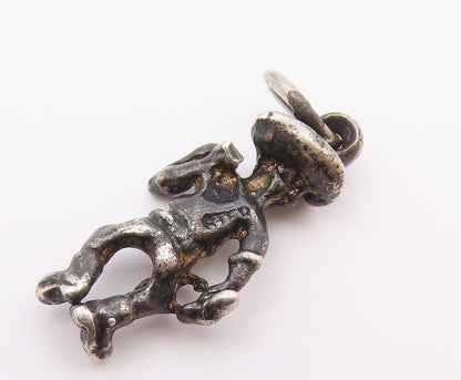925 Sterling Silver  Vintage Pirate Man Motif With Stick Charm Pendant PT21639