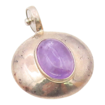 ESPO SIG 925 Sterling Silver  Vintage Cabochon Cut Amethyst Pendant  PT18155