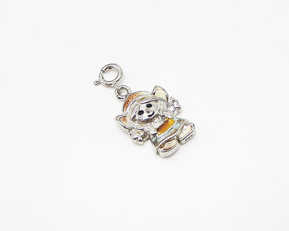925 Sterling Silver  Enamel Animated Character Charm Pendant  PT2013