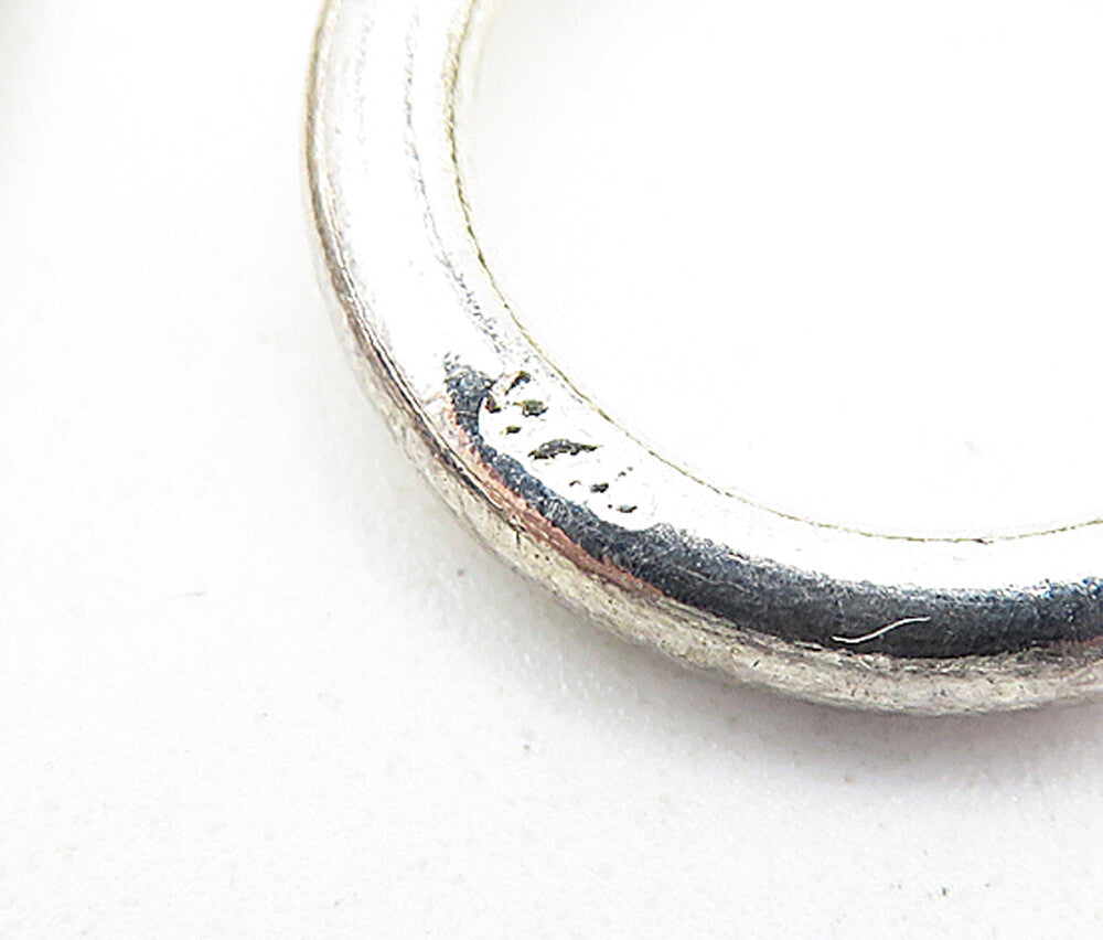 925 Sterling Silver  Polished Open Circle Floral Twist Chain Bracelet  BT1619