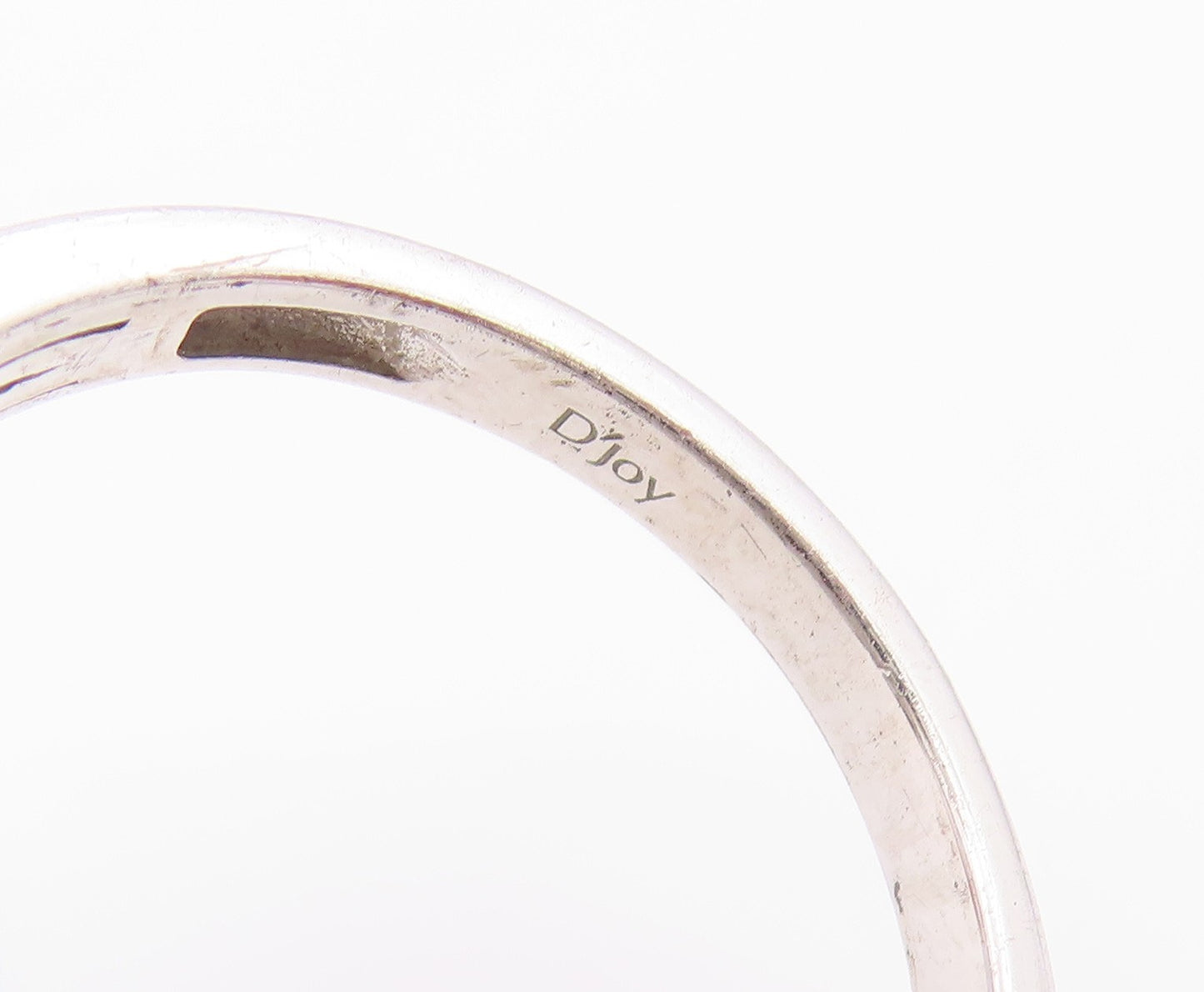 925 Sterling Silver Vintage Ring D'JOY Real Diamonds Knot Band  Sz 10  RG36435