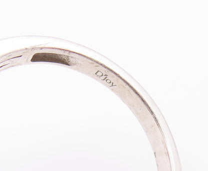 925 Sterling Silver Vintage Ring D'JOY Real Diamonds Knot Band  Sz 10  RG36435