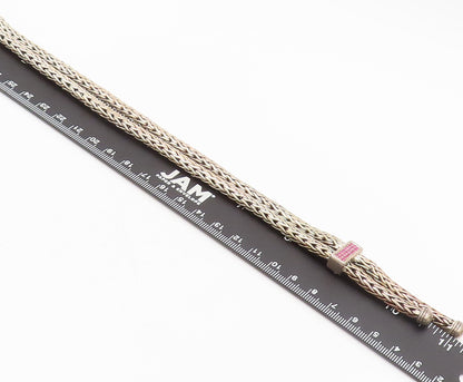 PHILIP GABRIEL 925 Sterling Silver  Vintage Braded Ruby Chain Necklace NE4193