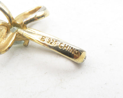 ROSS SIMON 925 Silver  Genuine Diamond & Topaz Religious Cross Pendant  PT9617