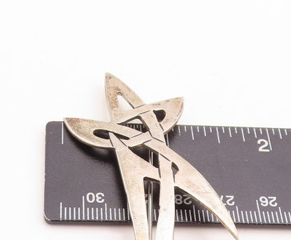 925 Sterling Silver Vintage Brooch Pin MEXICO Designer Cutout Star  BP11415