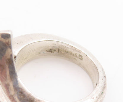 925 Sterling Silver Vintage Ring Solid Barbed Wire Bypass Band  Sz 6  RG33770