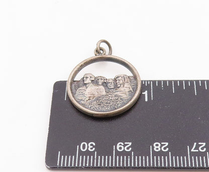 925 Sterling Silver Vintage Pendant Mount Rushmore National Memorial  PT26205