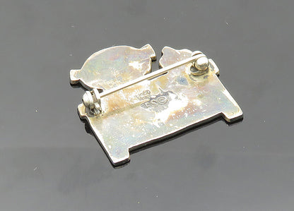 EFS MEXICO 925 Sterling Silver  Vintage Teacher At Desk Brooch Pin  BP7967