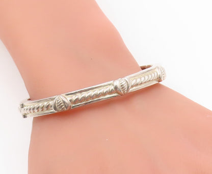 925 Sterling Silver Vintage Bracelet JUDITH RIPKA Love Heart Bangle   BT11580