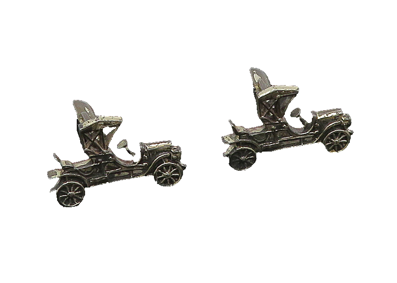 925 Sterling Silver  Vintage Antique Old Fashioned Car Cufflinks  TR3023