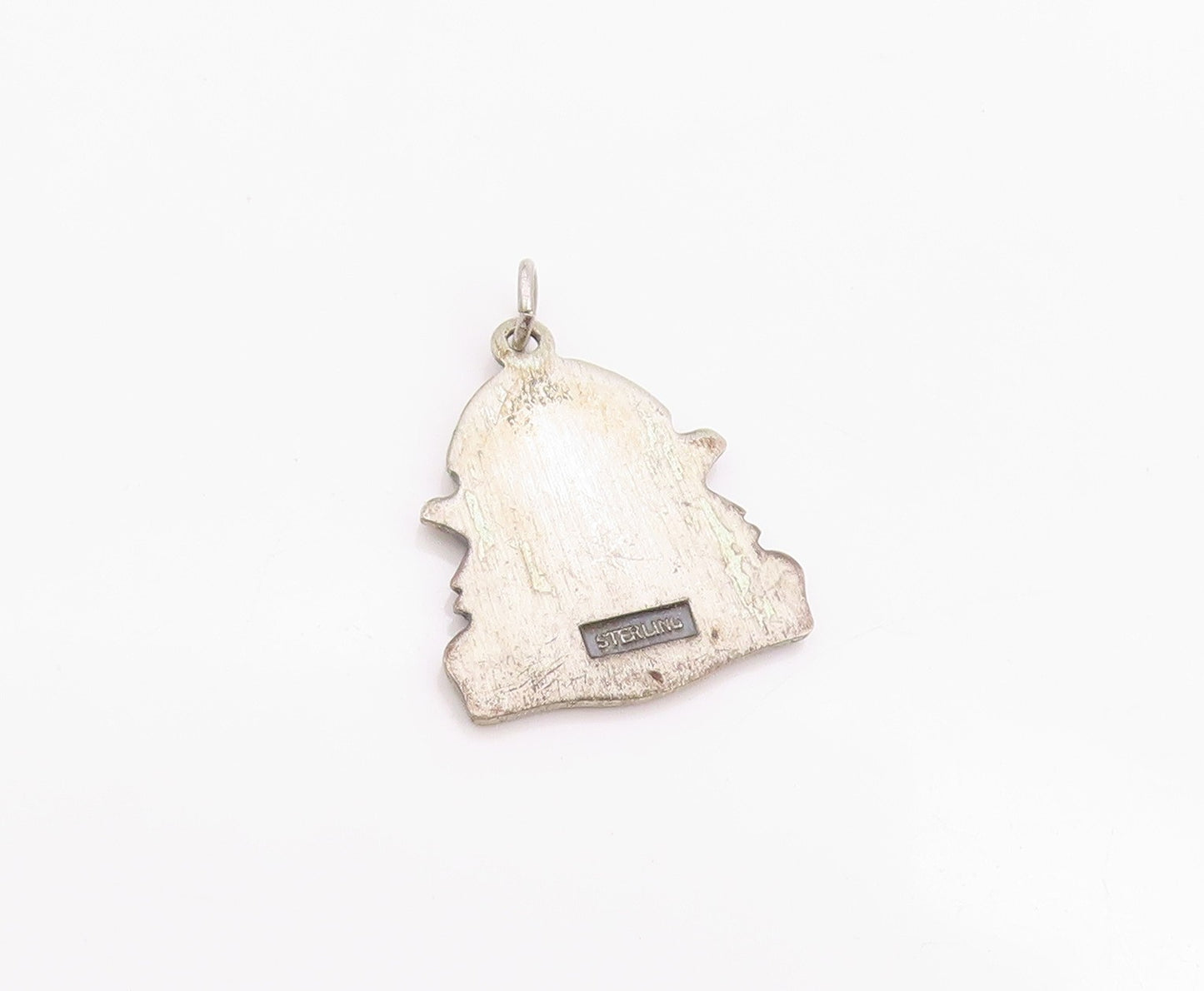 925 Sterling Silver Vintage Pendant Wolf Head Embalm Cub Scouts  PT24381