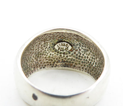 925 Sterling Silver  Vintage Shiny Ribbed Dome Design Band Ring Sz 6  RG7125