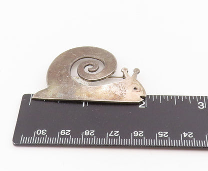 925 Sterling Silver Vintage Brooch MEXICO Abstract Snail Design Pin   BP12082