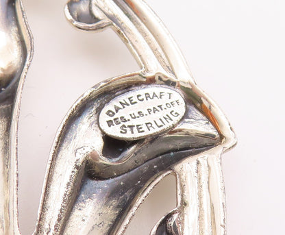 DANECRAFT 925 Sterling Silver  Vintage Shiny Floral Vine Brooch Pin  BP4326