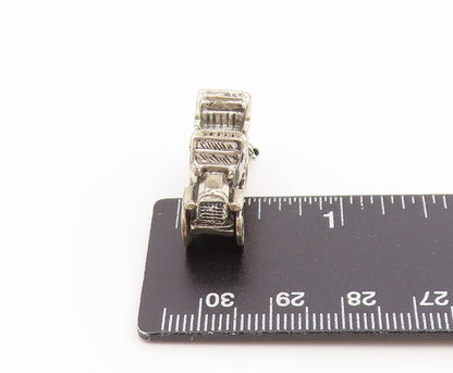 925 Sterling Silver Vintage Pendant Retro Open Top Roadster Car MOVES  PT26627