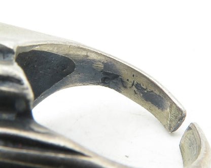 925 Sterling Silver  Vintage Oxidized Modernist Band Ring Sz 5.5  RG12105