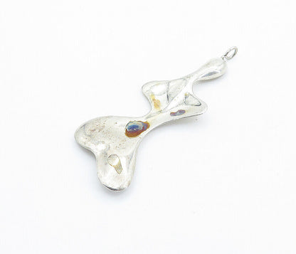 925 Sterling Silver  Vintage Modernist Woman's Body Silhouette Pendant  PT4095