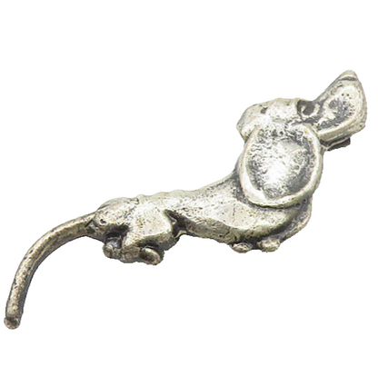 MEXICO 925 Sterling Silver  Vintage Antique Petite Dog Brooch Pin  BP6890