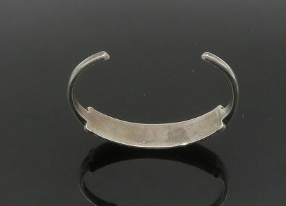 ZUNI NAVAJO 925 Sterling Silver Vintage Malachite & Agate Cuff Bracelet BT8943