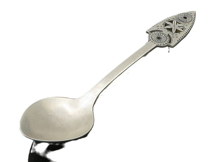 RUSSIA 925 Sterling Silver  Vintage Floral Cross Detail Tea Spoon  TR2493