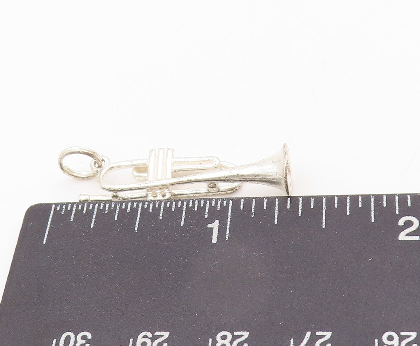 925 Sterling Silver Vintage Pendant 3D Cutout Saxophone Charm   PT23920