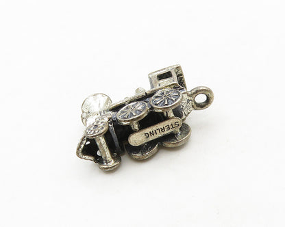 925 Sterling Silver  Vintage Petite Old Fashioned Steam Train Pendant  PT15477