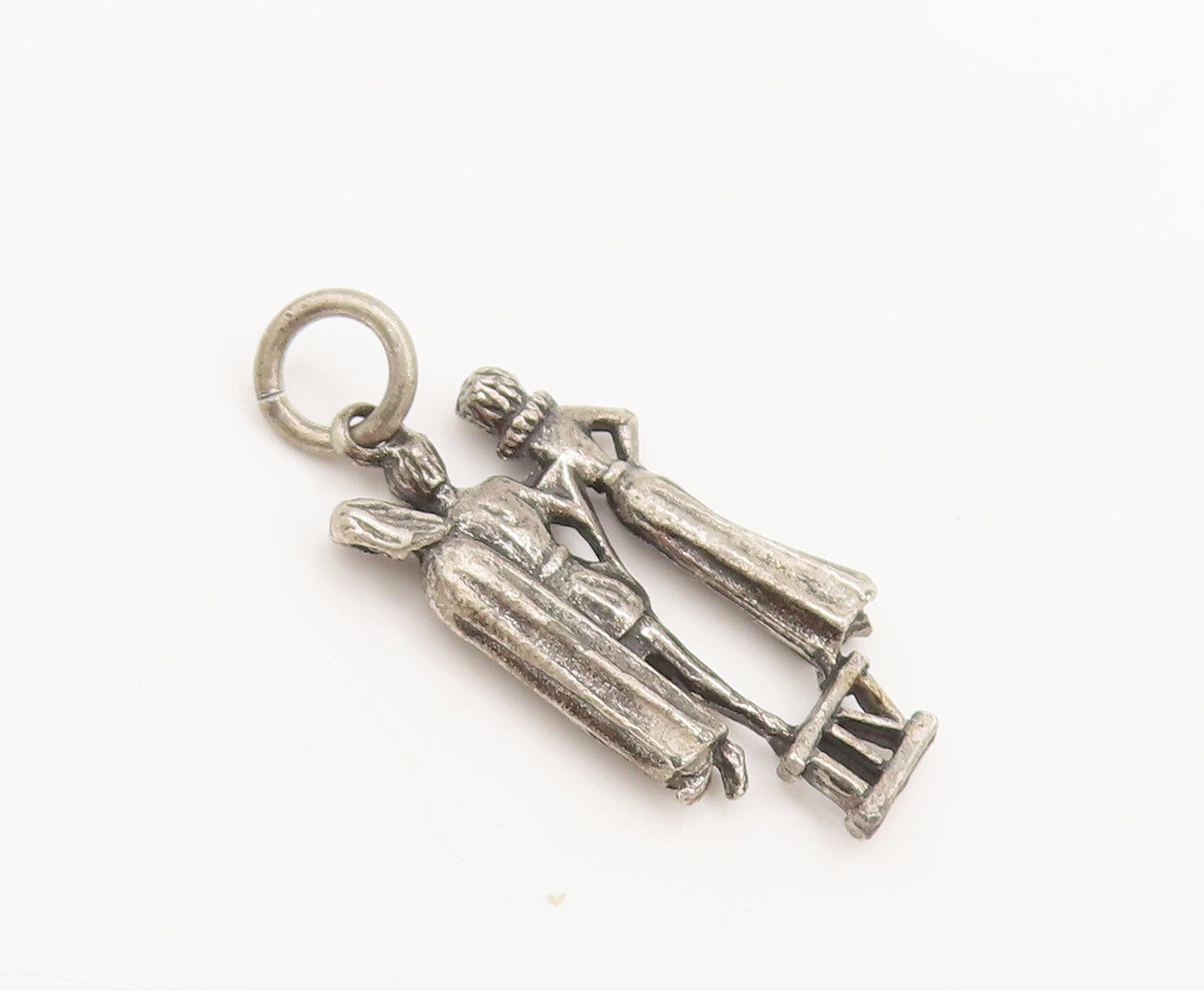 925 Sterling Silver  Vintage Ancient Rome Greek  People Pendant  PT22344