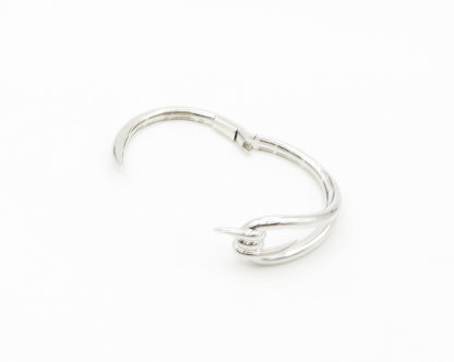 SW 925 Silver & 10K GOLD  Shiny Polished Pointed Loop Cuff Bracelet  BT7209