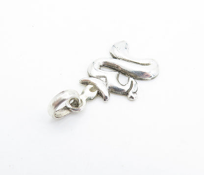 925 Sterling Silver  Vintage Love Heart Om Spiritual Symbol Pendant  PT5448