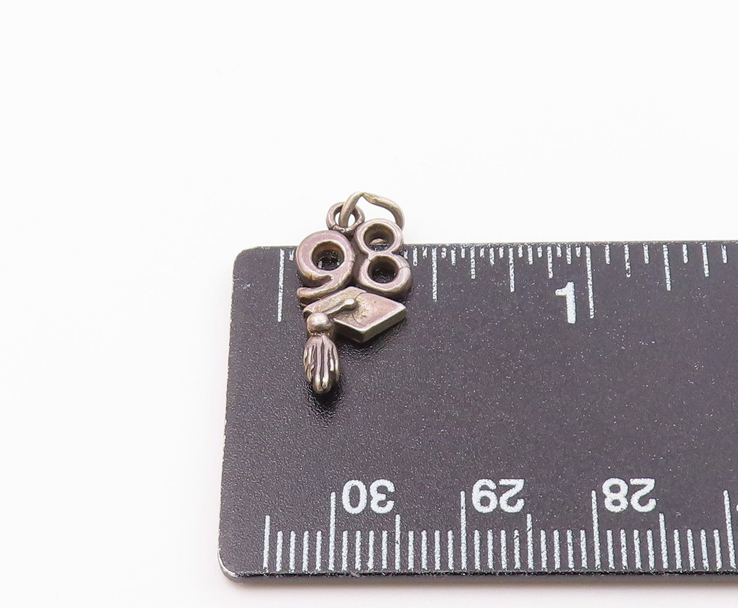 925 Sterling Silver  Vintage 98 Graduation Charm Pendant  PT1925